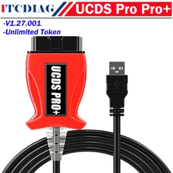 UCDS Pro Pro+ V1.27.001 for Ford Full Activated SW 1.27 With 35 Tokens Auto OBD2 Scanner Cable Car Repair Tool Accessories