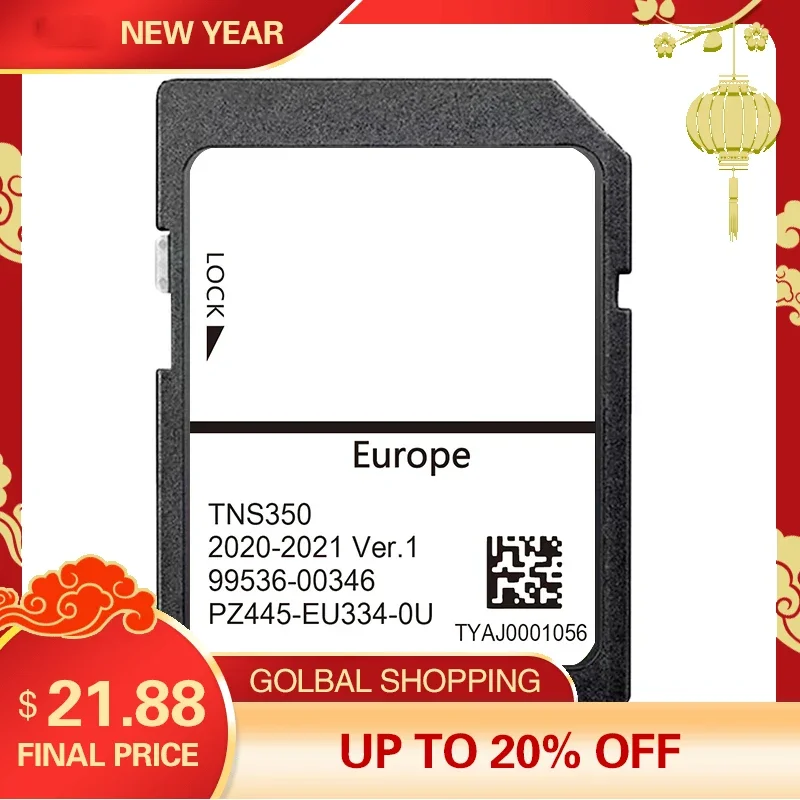 

Navigation TNS350 Ver.1 SD Card Compatible for Toyota Land Cruiser 150/ Prius/ RAV4/ Urban Cruiser Sat Nav Update Car Maps EU UK