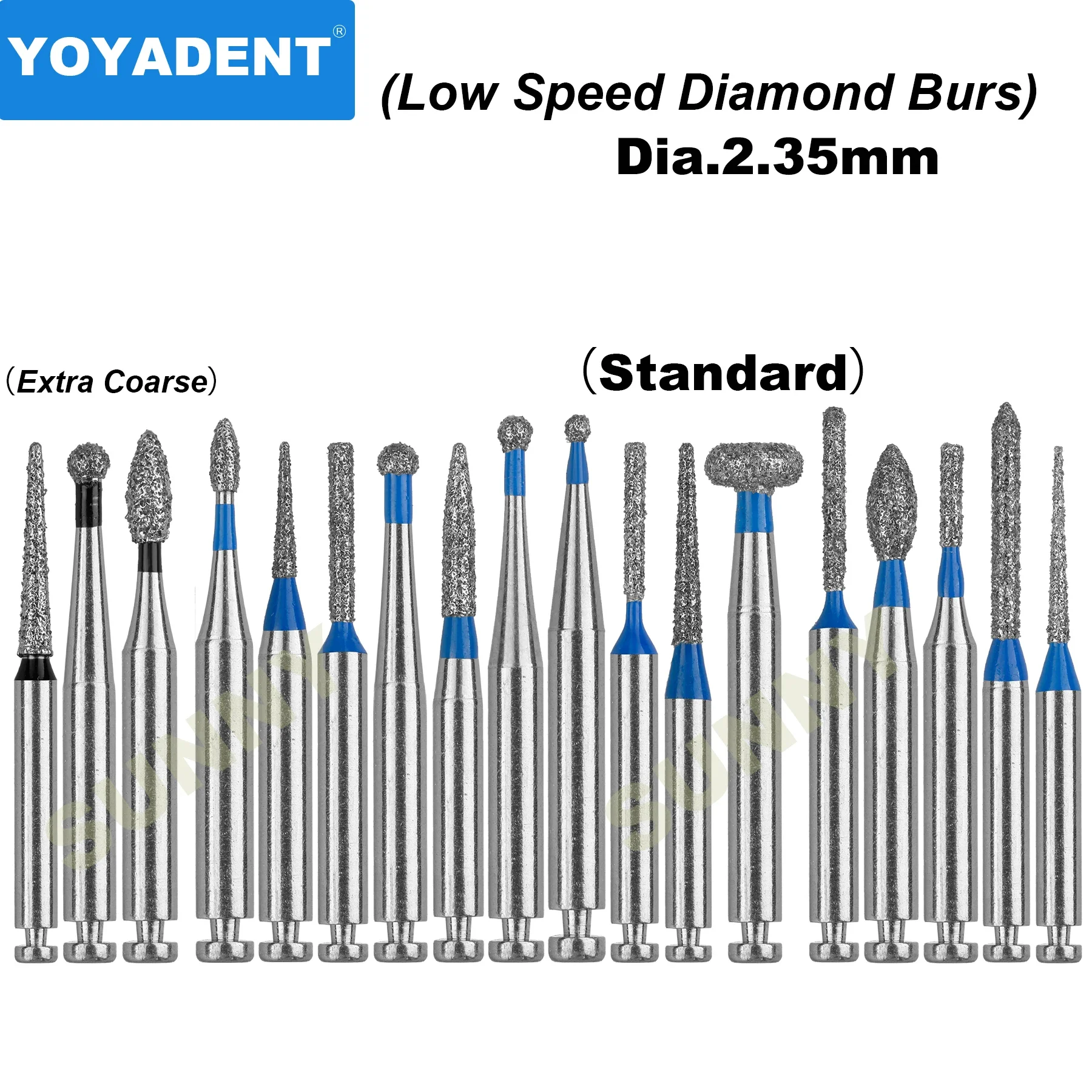 Dental niskoobrotowe wiertła diamentowe wiertła stomatologiczne wiertła dentystyczne RA Dia.2.35mm do rękojeści kątową o niskiej prędkości 10