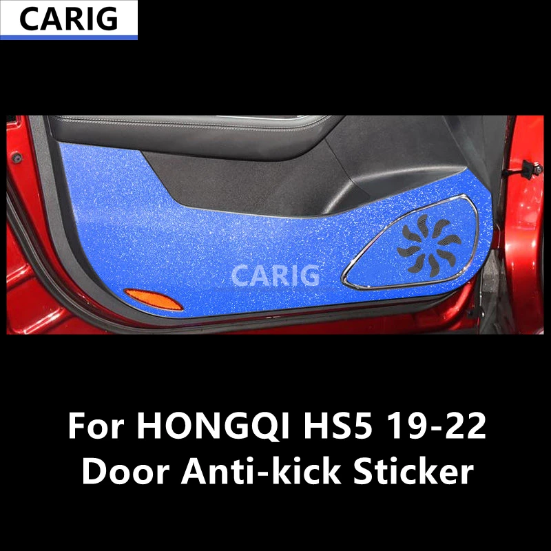 

For HONGQI HS5 19-22 Door Anti-kick Sticker Modified Carbon Fiber Pattern Interior Car Film Accessories Modification