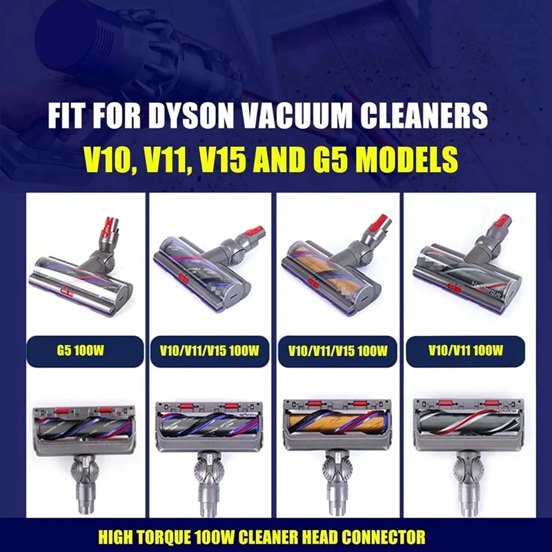 AAAN-Replacement Parts For Dyson V10 V11 V15 G5 Vacuum Cleaner 100W V-Ball High Torque Cleaner Head Wheels Replacement Parts