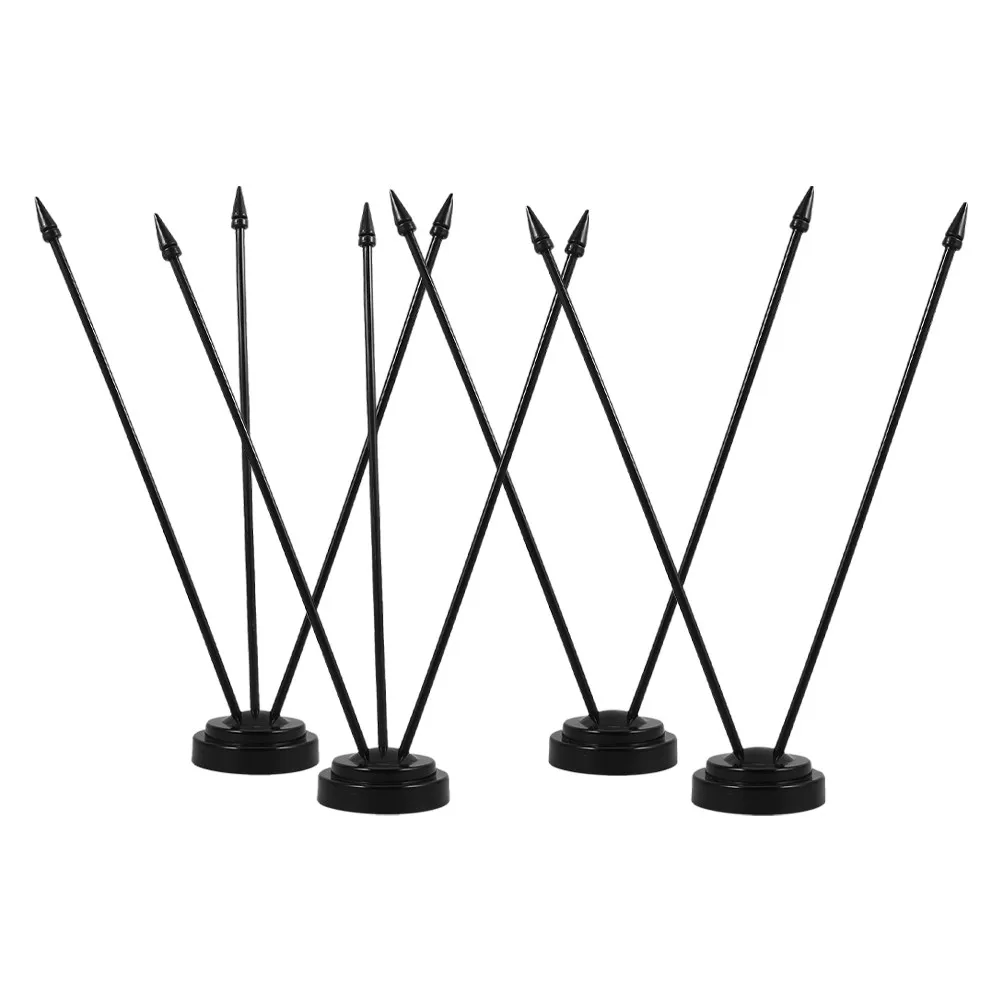 4Pcs Table Top Flag Stand: Reliable Flagpole Mount for Office Display - Compact and Stylish Mini Flag Base for Meeting Room