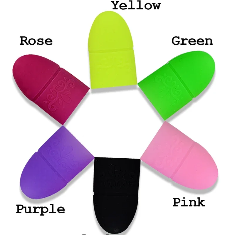 5個入りウェアラブルネイルソークパッドホルダー、UVジェルポリッシュリムーバーネイルアート除去ツール用再利用可能シリコンソークオフキャップ