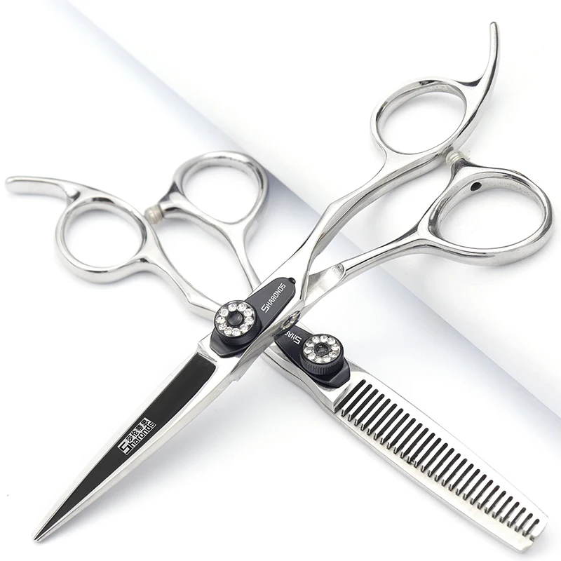 6-inch hair clippers, professional hair salon, flat scissors, cutting head, tooth scissors, thinning hair cutting set.