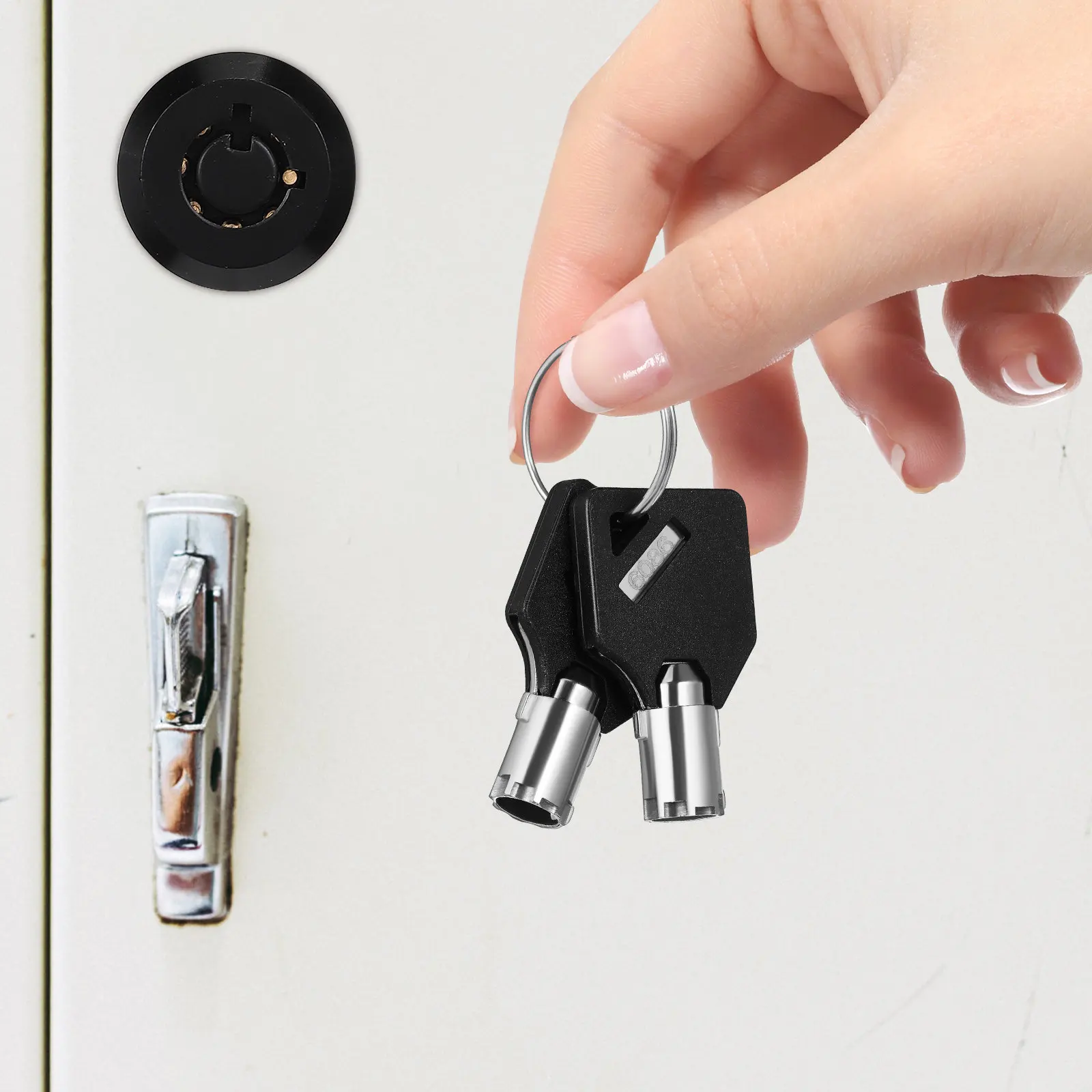 2Sets Tubular Cam Lock Secure Cabinet Lock for Rv Furniture Drawers Storage Box Replacement Locks Keys Included