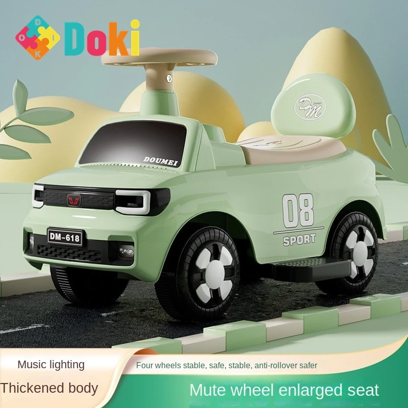 Dokitoy Children Can Ride And Slide On A Four-wheel Anti Rollover And Twisting Bike A Baby Stroller A Walking Aid Bike 2024