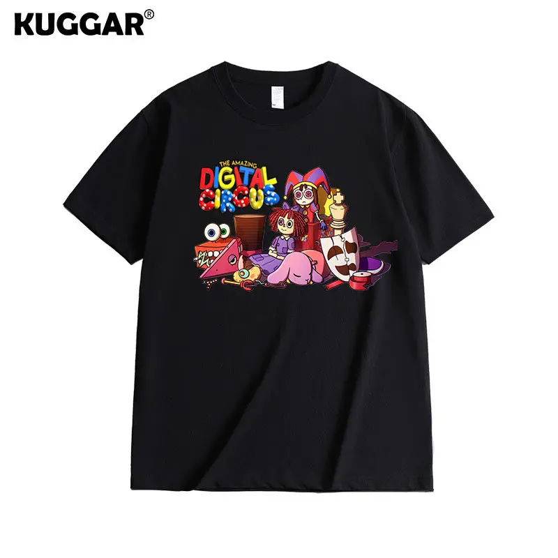 Magical Digital Circus All-Purpose Short-Sleeved T-Shirt Pamni Same Size Loose Clothing Top for Children's Male Clothing