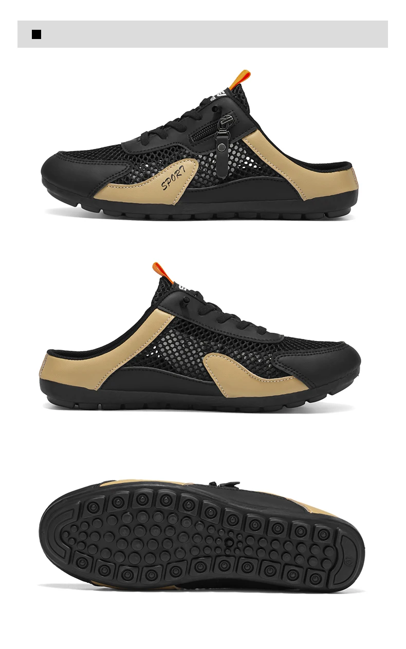 Sommer-Slipper für Herren, trendige, flache, atmungsaktive, lässige Indoor-Outdoor-Wanderschuhe, Herren-Sneaker, chanclas de hombre – Detail 25