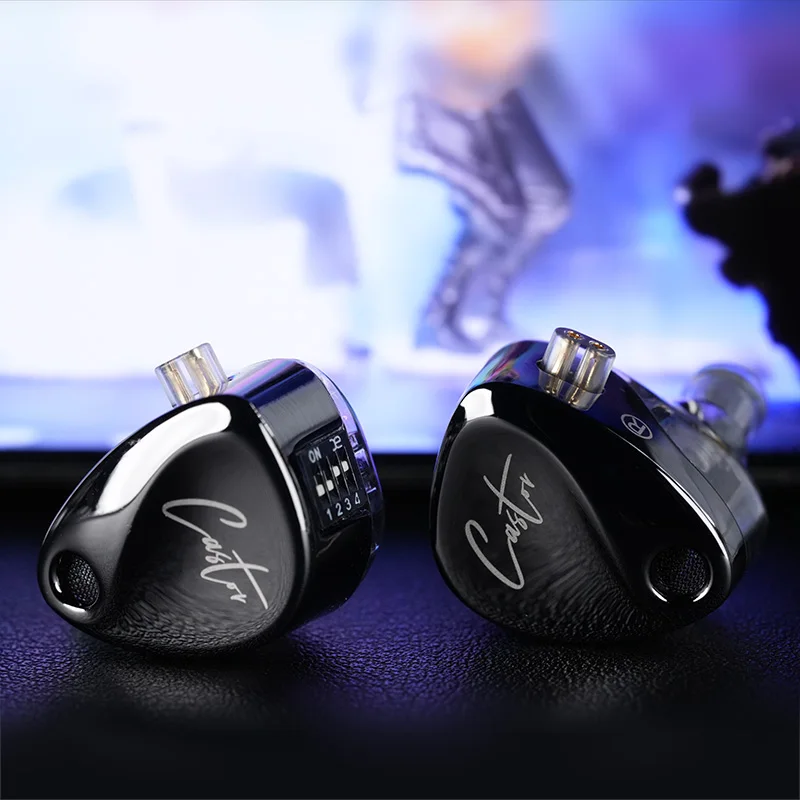 NEW KZ Castor HiFi Earphone In Ear 2DD Dynamic High-end Tunable balanced armature Earphones Monitor Headphone Cancelling Earbuds