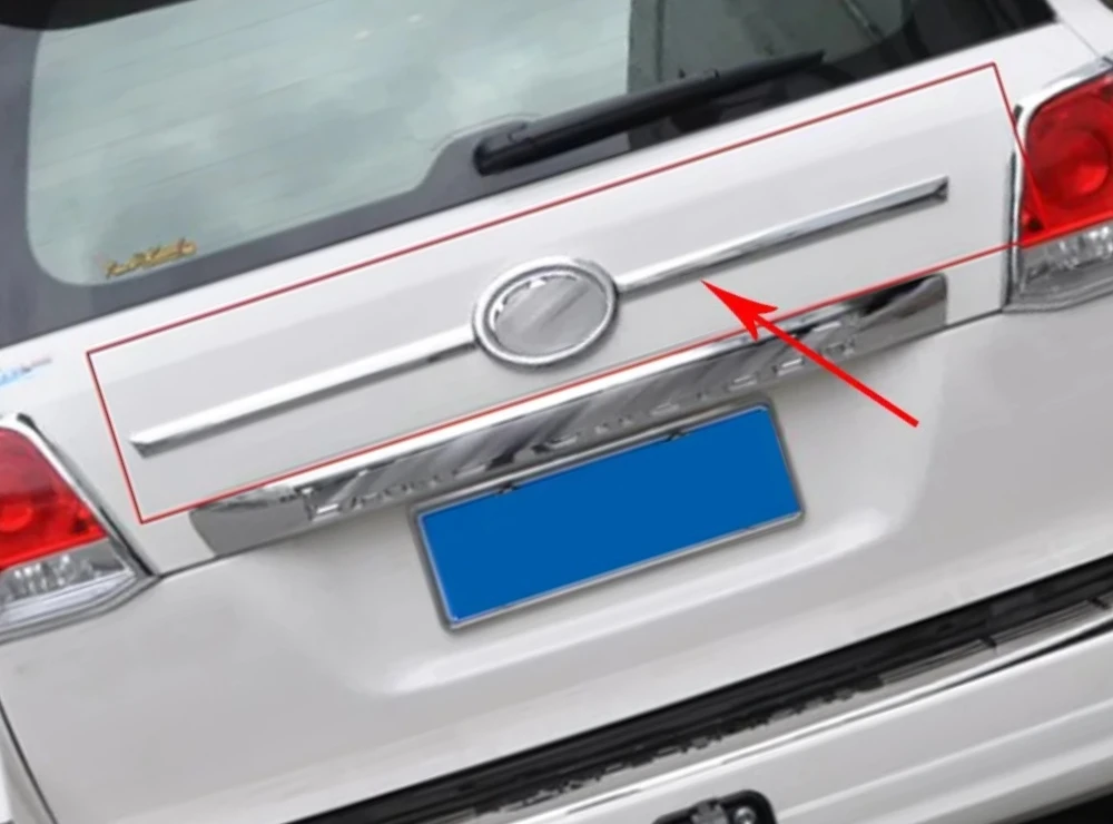 Rear Trunk Lid Cover Trim For Toyota Land Cruiser 200 LC200 FJ200 2013 2014 Chrome Car Tailgate Back Door Strip Accessories