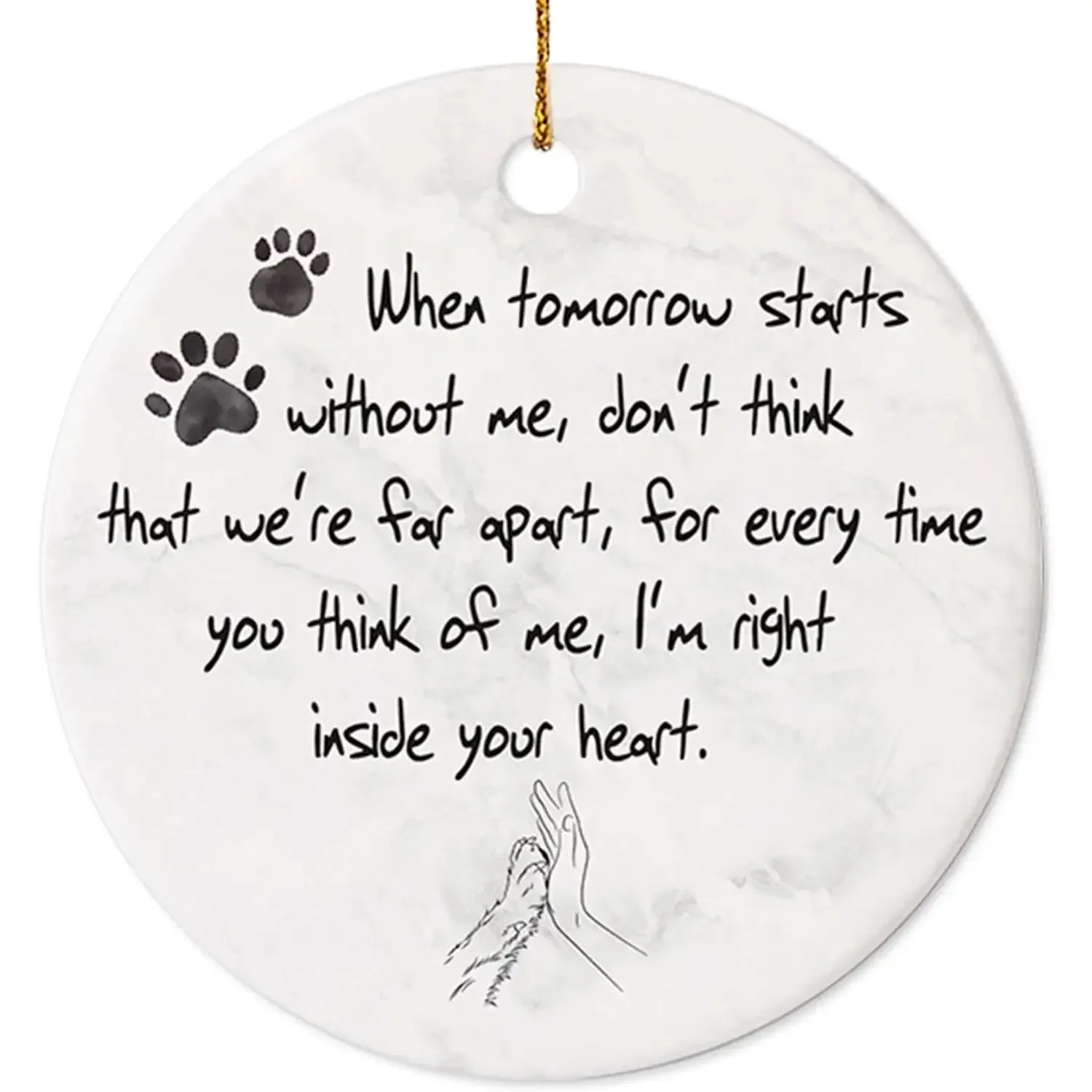 

Ceramic Hanging Decoration -3-inch Circular Ornament, Single-sided Printed Holiday Decoration, Suitable for Christmas, New Year