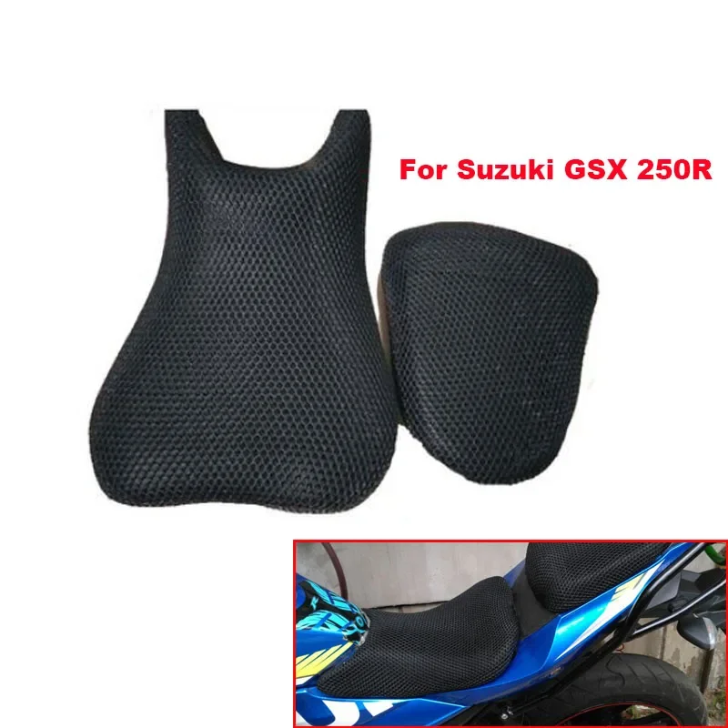

GSX 250R Motorcycle Mesh Seat Cover Cushion Pad Guard Insulation Breathable Sun-proof Net For Suzuki GSX250 GSX 250 R GSX250 R