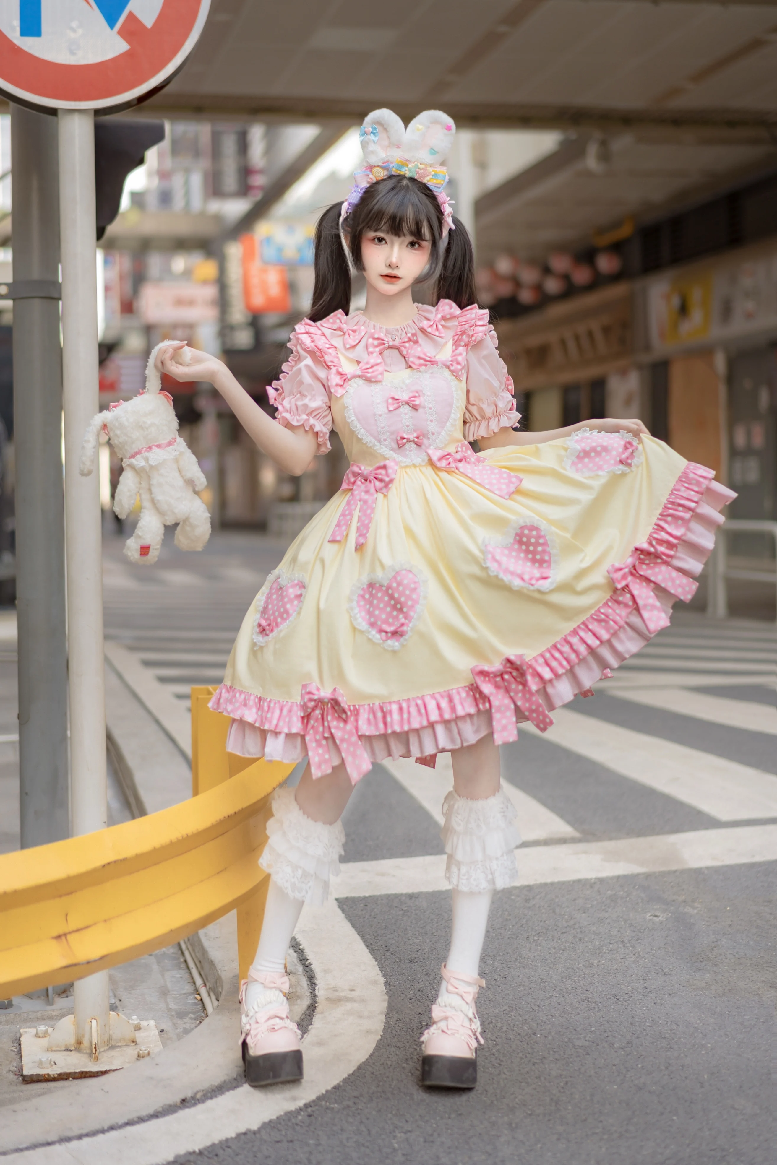 Sweet Original Authentic Lolita Dress Daily Mid length Cos Loli Tea Party Long Sleeve Girl Dress Factory Direct Sales