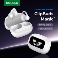 UGREEN LCD a todo Color pantalla inteligente inalámbrico TWS auriculares Bluetooth auriculares Clip abierto auriculares AI llamada cancelación de ruido