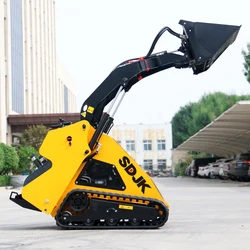 The Most Popular Multi-Function Agricultural Construction Mini Skid Steer Wheel Backhoe Loader Track with Attachments