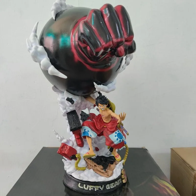 39 cm ONE PIECE Figur Monkey D. Ruffy Drei Ebenen GK Anime Sammlung Modell Desktop Ornament Dekorationen Kinder Spielzeug Geschenke