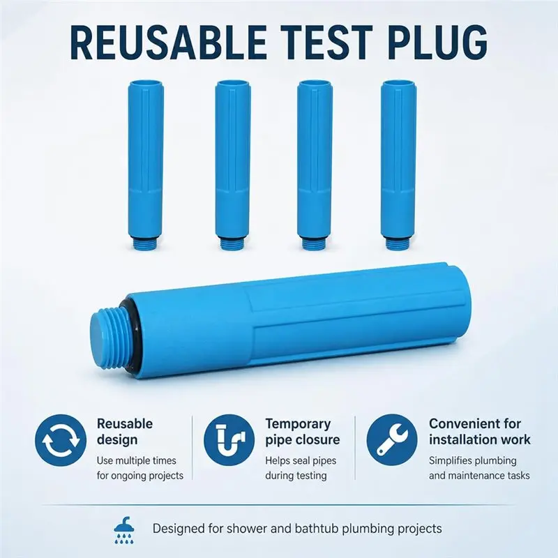 ABZS Shower Test Plug, Reusable 1/2 Inch MNPT 10PCS 1/2 Fittings For Plumbing Pressure Test And Pipe Sealing