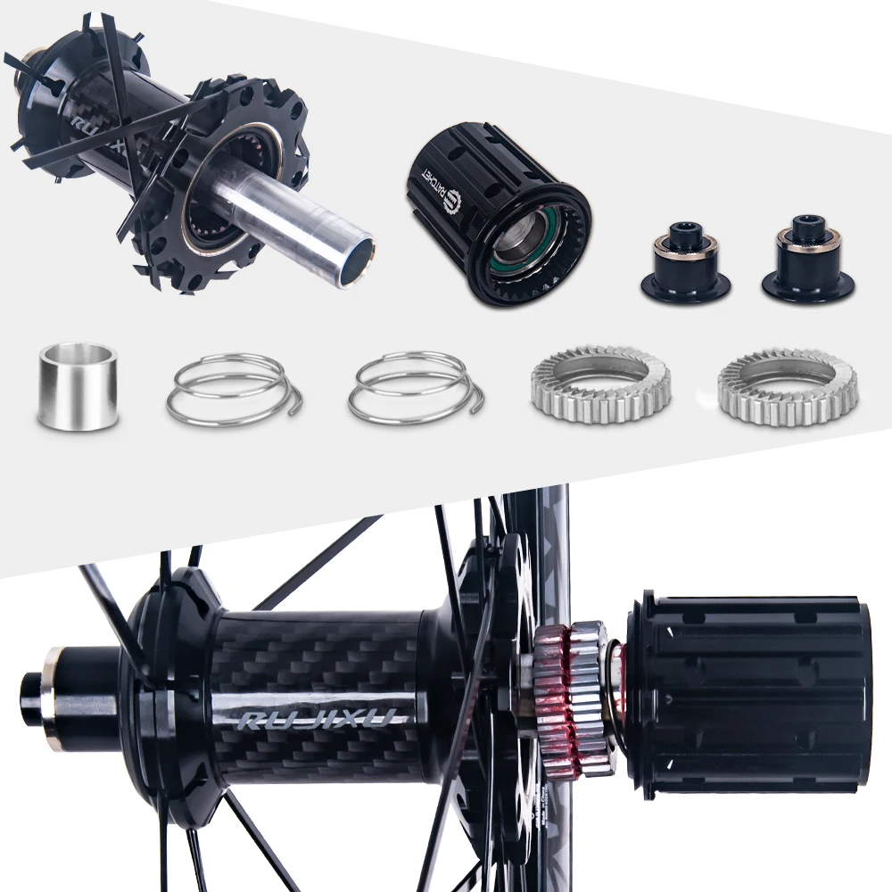Neuer 54T Ratchet 700C 30/40/50mm Rennrad-Laufradsatz aus Aluminiumlegierung, Felgen für V-Bremsen und Scheibenbremsen, Naben und Räder für Felgenbremsen – Detail 4