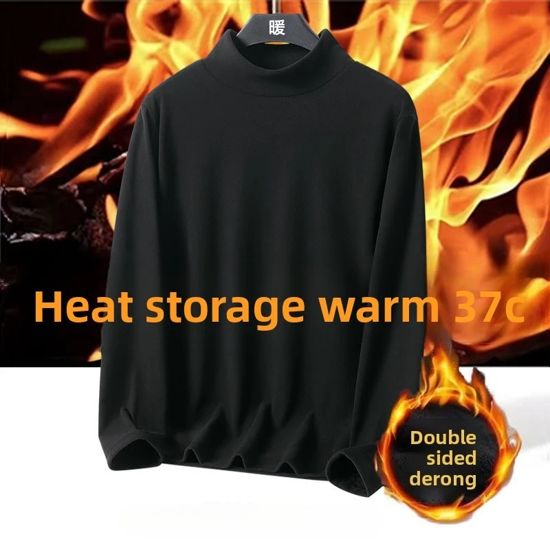 

Мужские майки, мужское зимнее термобелье, топы, тонкие флисовые эластичные двусторонние бархатные базовые топы, тонкий пуловер