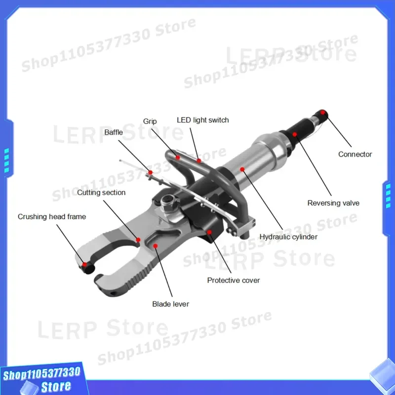 Heavy Duty Hydraulic Rescue Scissors For Fire Emergency High Pressure Cutter Concrete Crusher Tool Professional Equipment