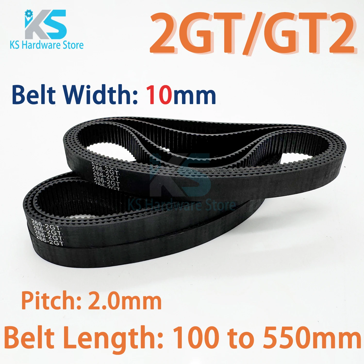 GT2 Belt Width 10mm 2GT Timing Belt Closed Loop Rubber Perimeter 100 158 162 174 300 550mm Synchronous Belt 3D Printer Pitch 2mm
