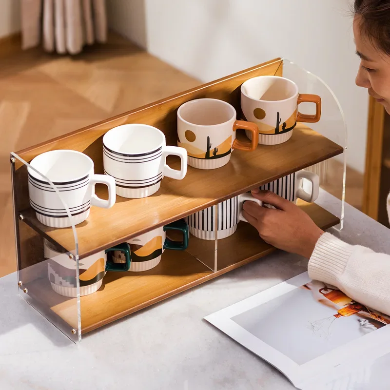 Cup holder Dining table Water cup rack Coffee cup storage Water bar Desktop mug Teacup rack