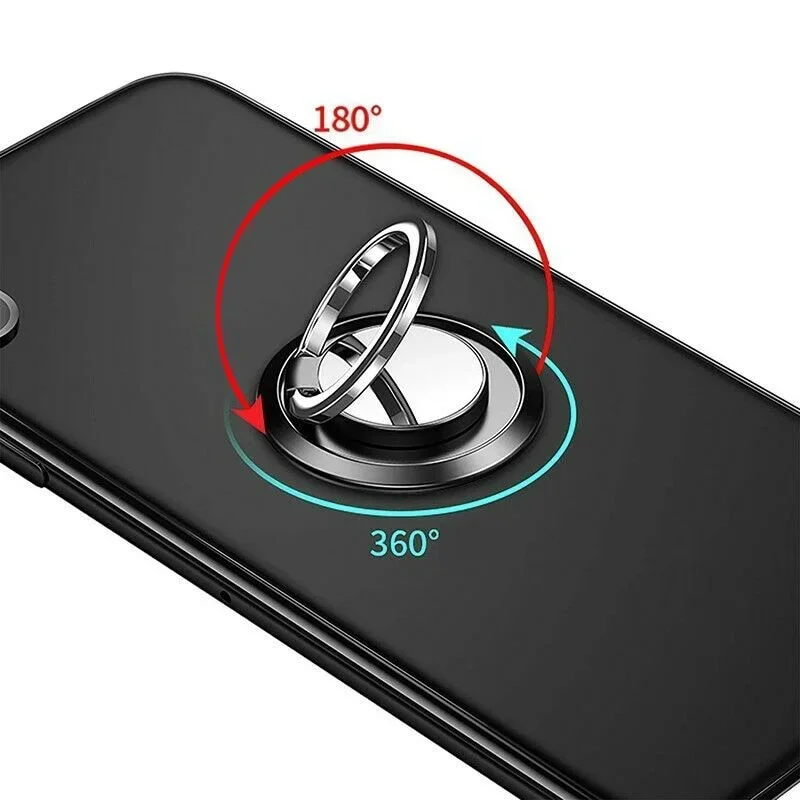 360 Rotating Finger Ring Phone Holder for IPhone Samsung Xiaomi Huawei  Mount Back Sticker Magnetic Wireless Charger Friendly