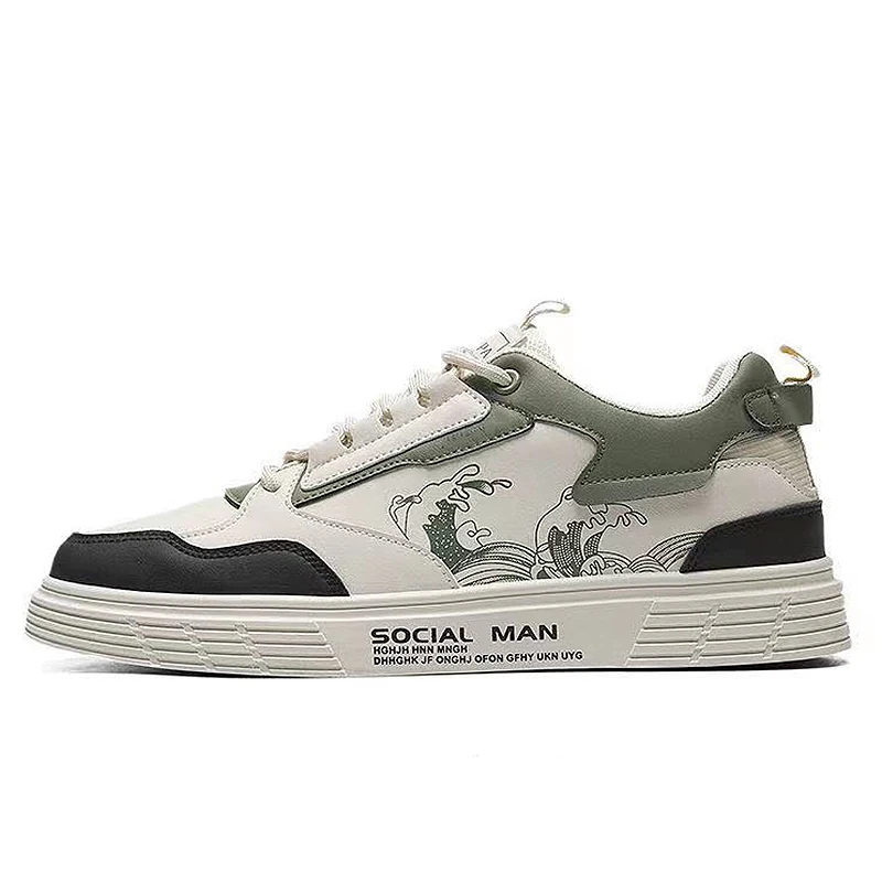 Zapatillas Casuales para Hombre, Talla Grande, Puntera Ancha, Color Beige, Verde y Negro, Zapatos Cómodos para el Día a Día para Pies Anchos