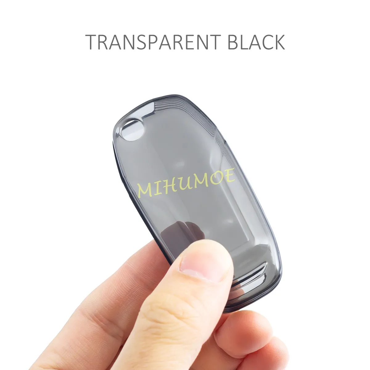 Black Transparent Flip Key Fob Case Cover Keychain For Ford F-150 Bronco Explorer MK4 Escape Focus Ecosport Expedition Ranger