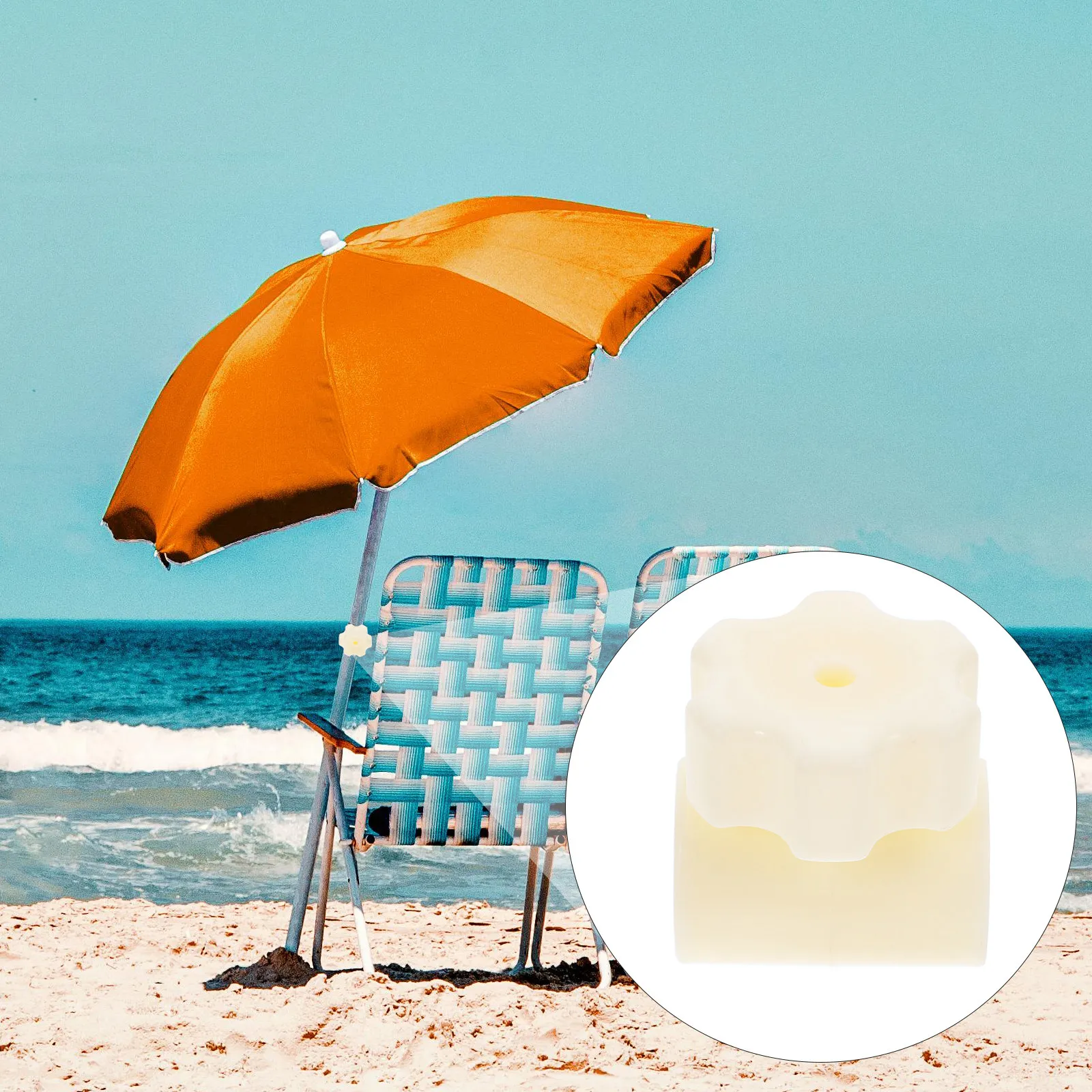 Umbrella Plug Connector for Outdoor Sun Umbrella Base Heavy-Duty Plastic Stability Fixation Ring Plug Compatible with Patio