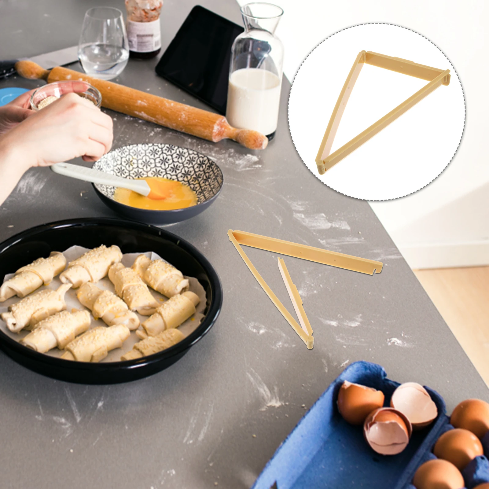 

Croissant Mould Mold Baking Pastry Tools Kitchen Gadgets Food Grade Plastic Easy Clean DIY Croissant Roll Maker Family Fun
