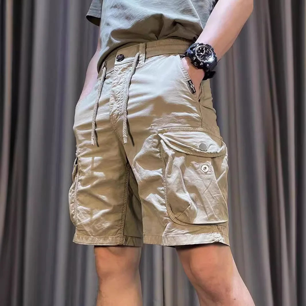 

Summer New Men Cotton Cargo Shorts Men Clothing Casual Breeche Bermuda Beach Jogger Shorts Multiple pockets Popular Homme Y2k