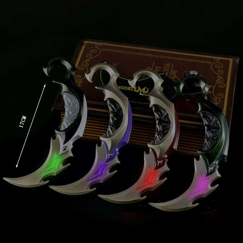 โมเดลโลหะงานฝีมือขนาด 17 ซม. จากเกม Valorant ของเล่นตกแต่งโต๊ะทำงานพร้อมปกหนัง ของขวัญ