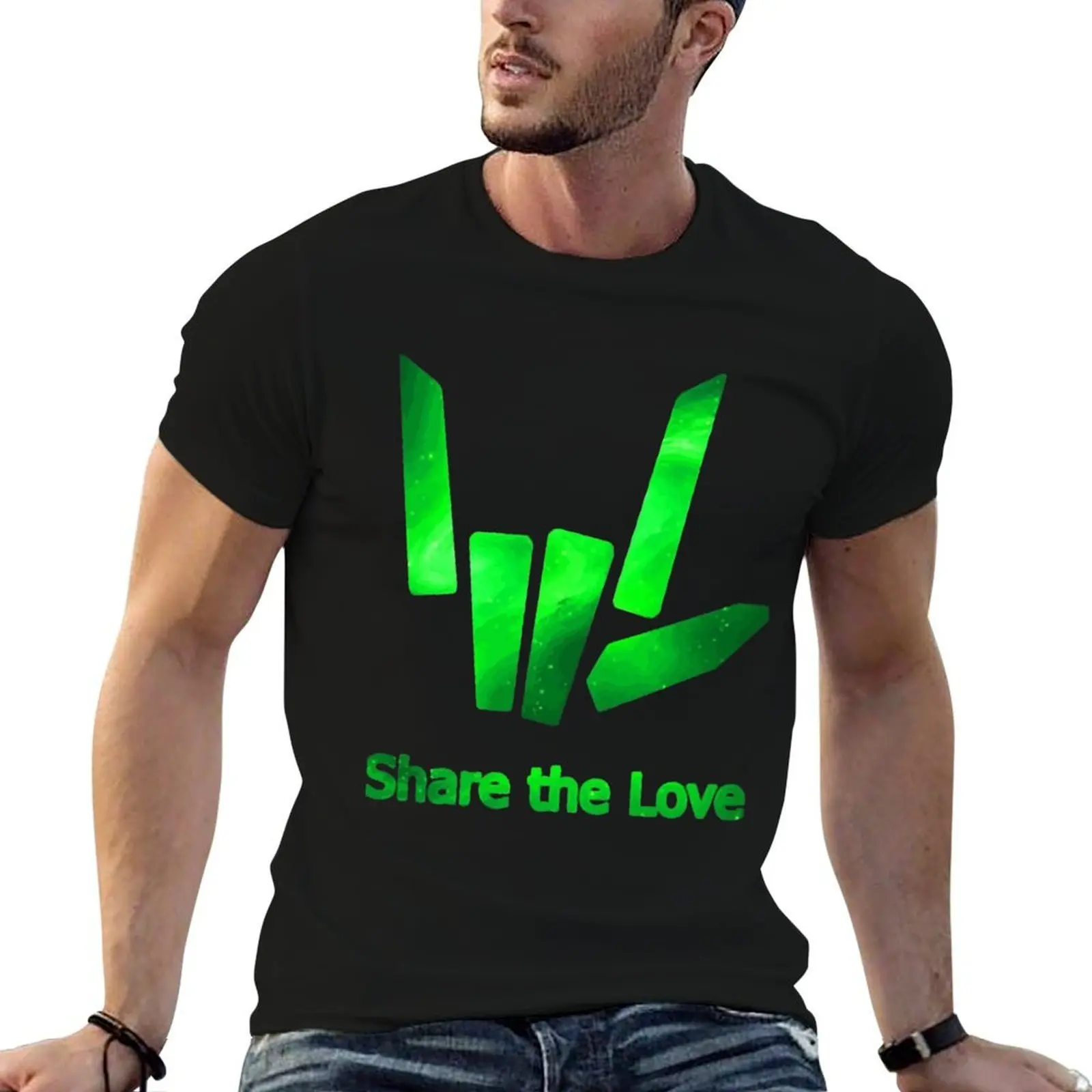 Kids share The Love green Galaxy Logo T-Shirt customs design your own fashion shirts men clothes