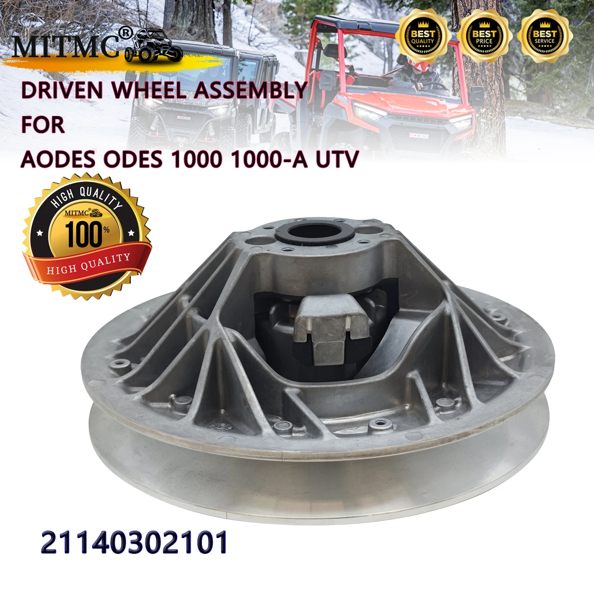 

Secondary Driven CVT Clutch Driven Wheel Assembly For AODES ODES 1000 1000-A UTV Parts 21140302101