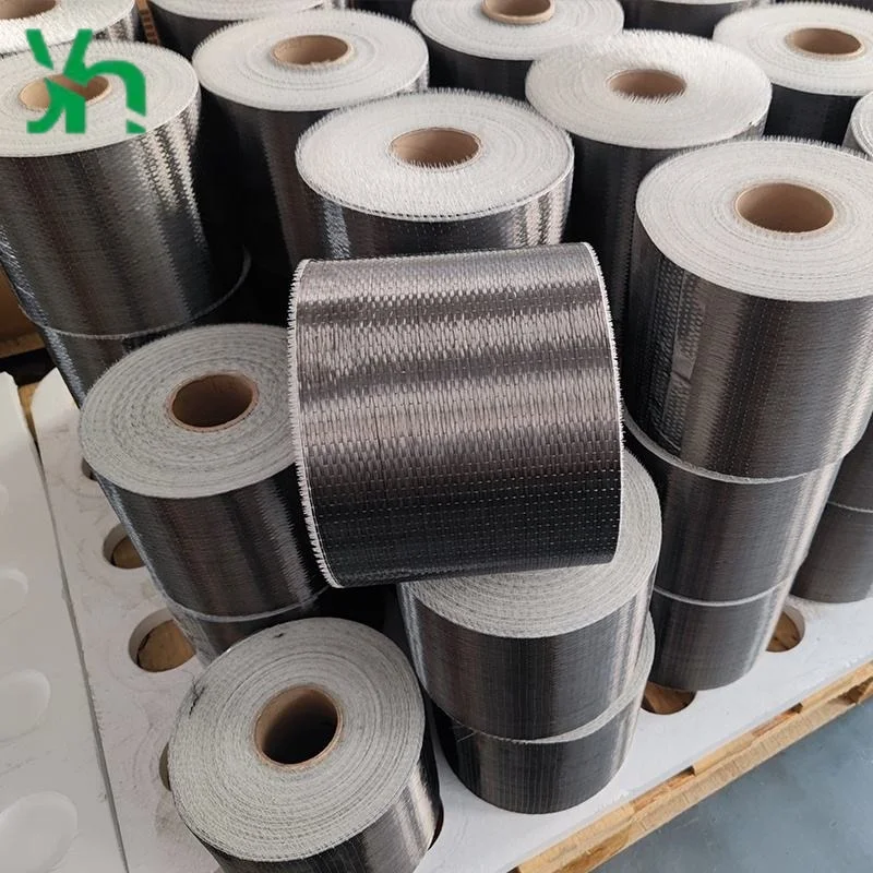 قماش كربون أحادي الاتجاه 12 قيراط، 300 جرام، عرض 30 سم، مادة تستخدم لترقية قدرة تحمل الحمل لألواح موقف السيارات