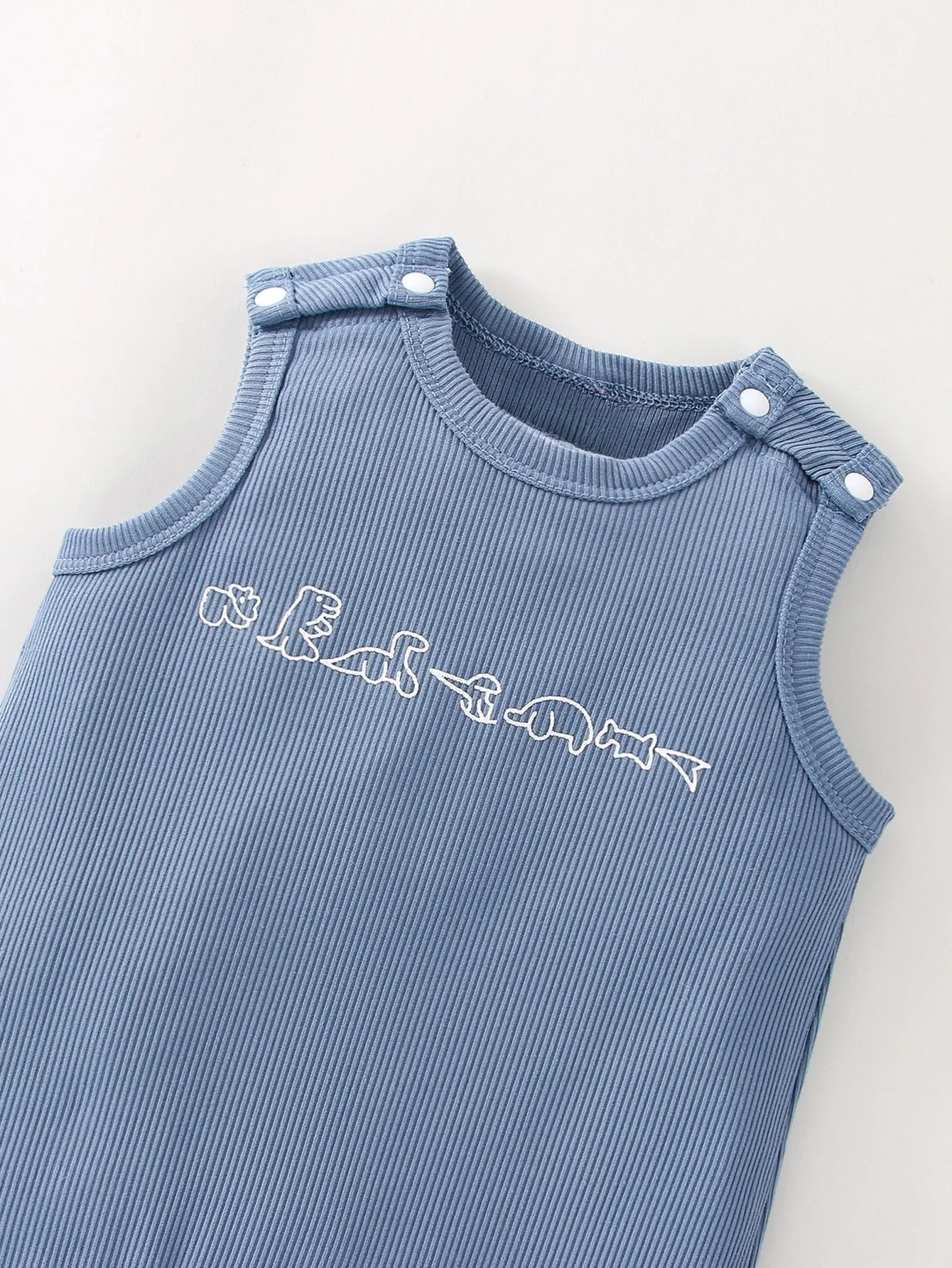 Summer Newborn Baby Boys Recreational Sports Outdoor Cute Comfortable Sleeveless Shorts Jumpsuit Haze Blue