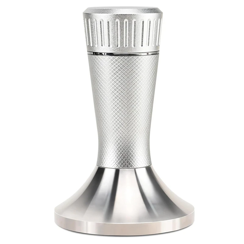 53.3Mm Espresso Tamper, 2-In-1 Premium Barista Coffee Tamper & WDT Tool, Stainless Steel Base Tamper Silver Easy Install