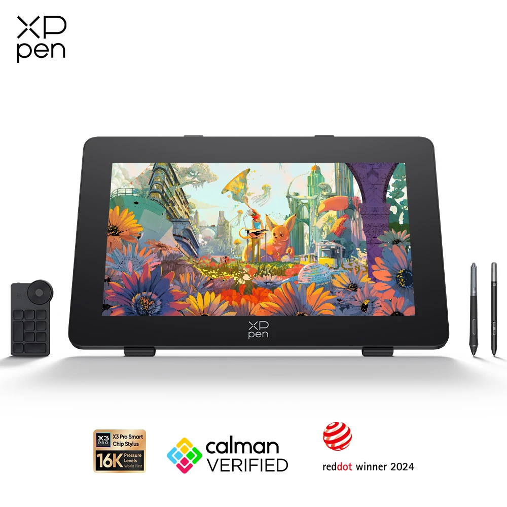 

XPPen 4K Artist Pro 24 (Gen 2) Графический планшетный монитор 23,8-дюймовый дисплей Calman с проверенными возможностями Двойной 16 тыс. уровней Стилус Поддержка наклона 60