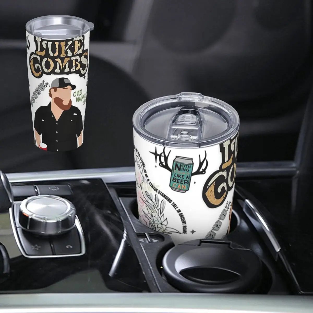 Country Singer Luke Combs Word Tour Stainless Steel Tumbler Vacuum Insulated Mug Thermal Cold Cup Straw With Lid 20oz
