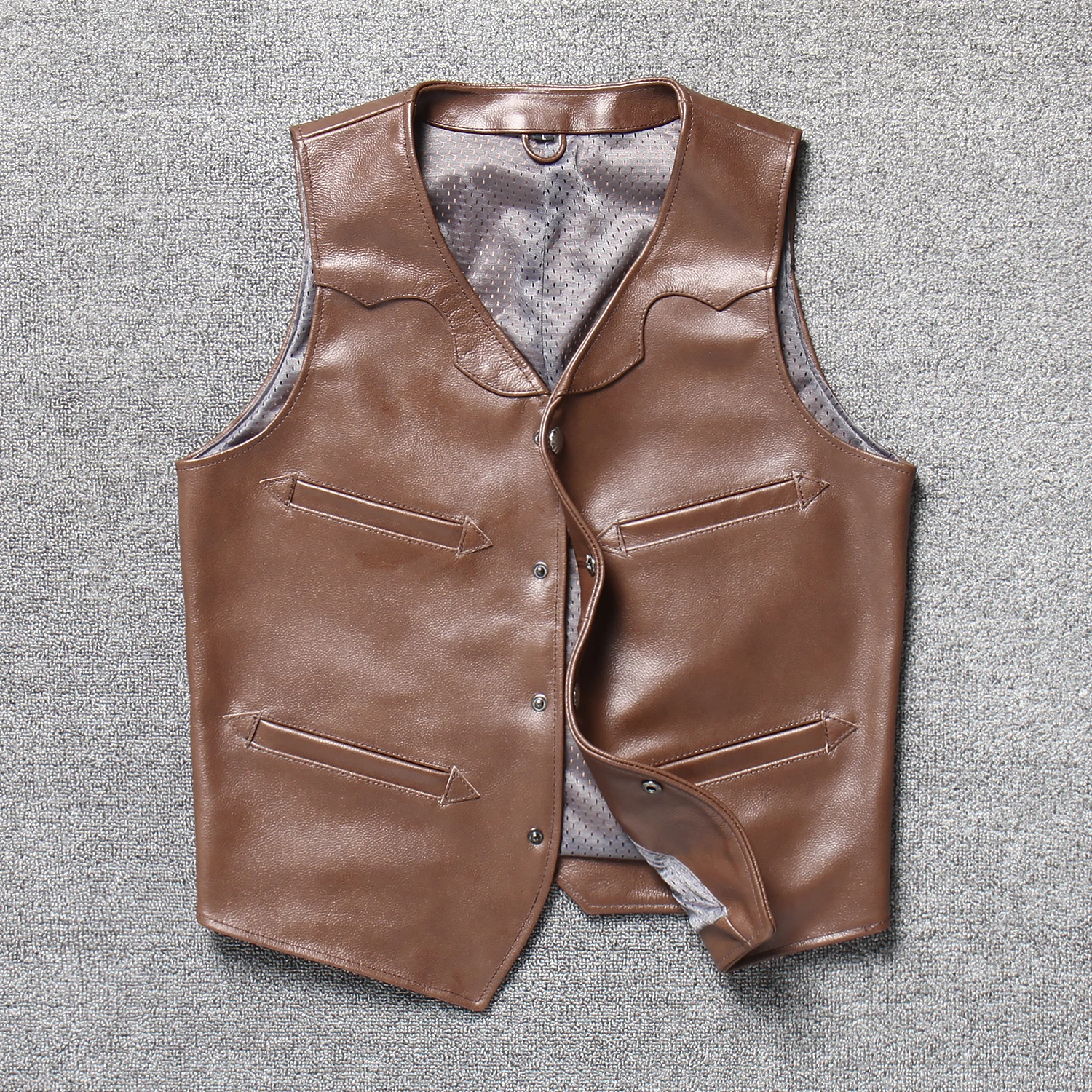 Urban Baron hommes coupe ajustée en cuir Jaet peau de vache Pure bouton unique fermeture ort Sle décontracté jeunesse Faion printemps vêtements d'extérieur