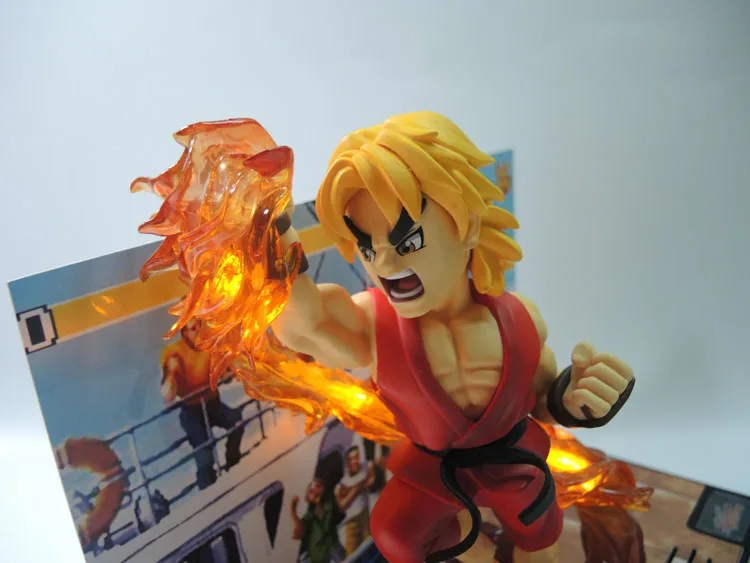 متوفر في المخزون ستريت فايتر أنيمي الشكل كين الماجستير أرقام Shouryuukenn كين تمثال مع ضوء تحصيل لعبة مجسمة هدايا عيد الميلاد