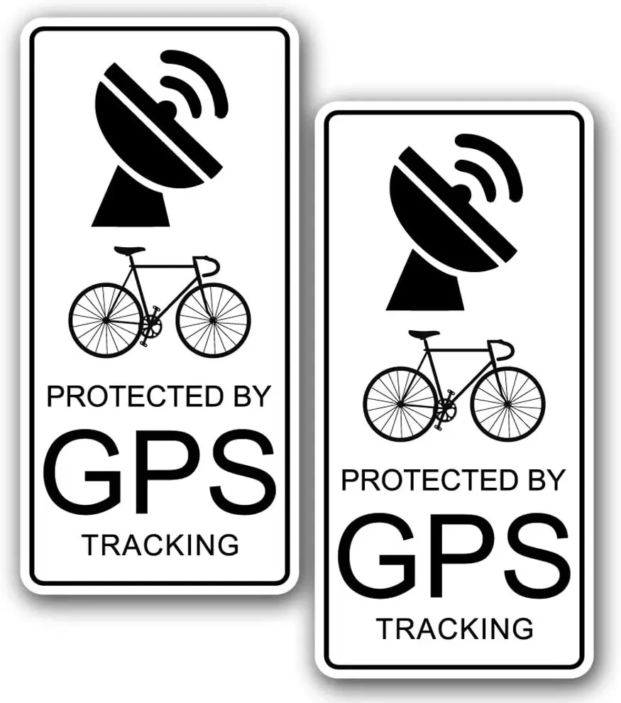 2PCS Bicycle Warning GPS Tracking Device Sticker Bike Theft Decals Car Styling