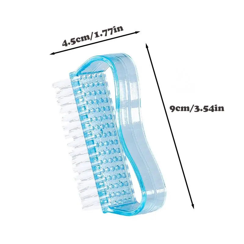 3 Colors Hard Nail Cleaner Dust Nail Brushes Nail Art Manicure Pedicure Remove Dust Plastic Nail Cleaning Brushes Salon Tools