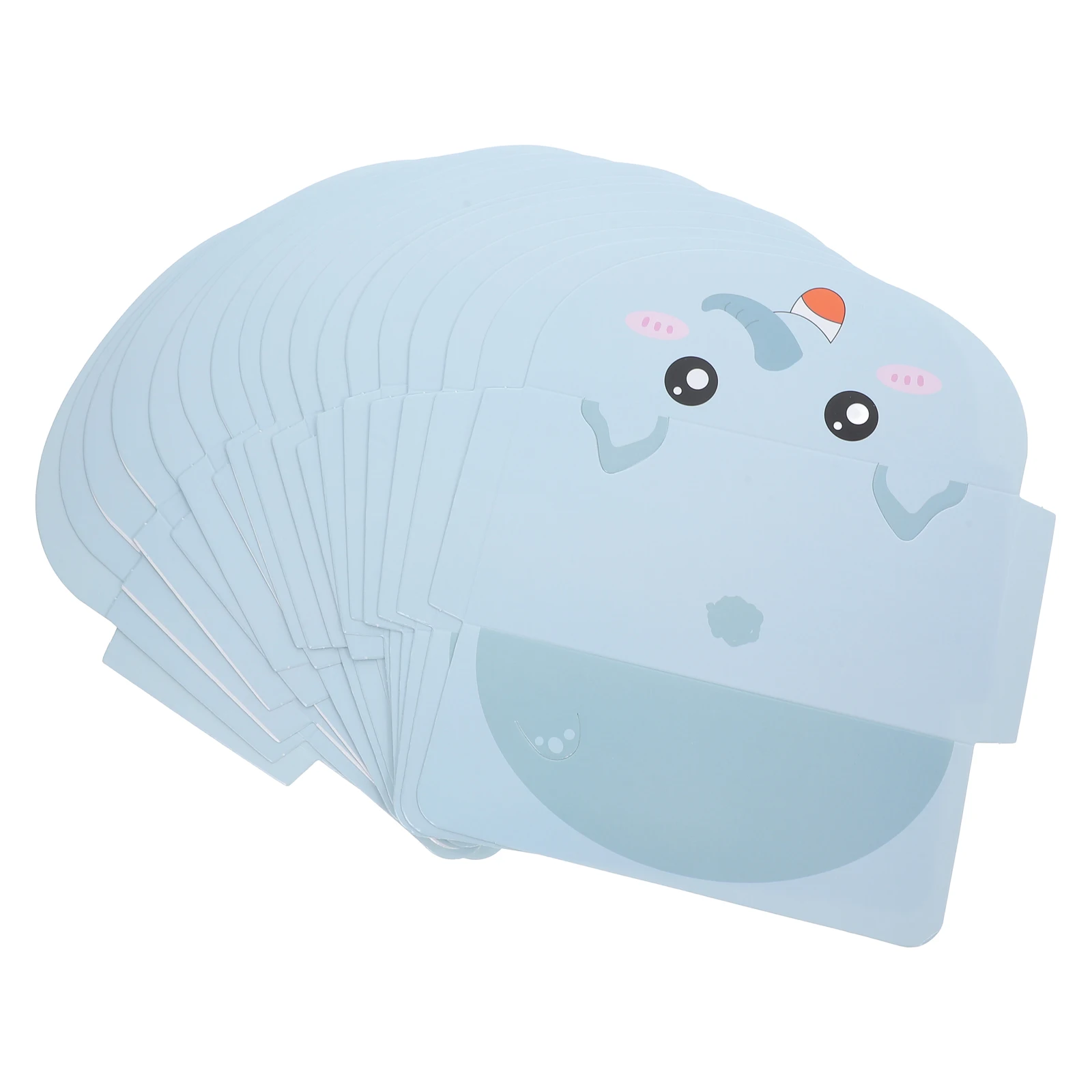 

20pcs Cartoon Animal Greeting Cute Elephant Blank Writing Notes Thank You For Birthday Wedding Shower Party