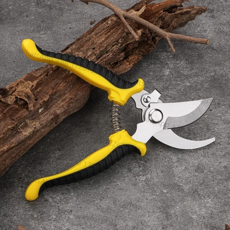 Professional Bypass Pruning Shears Stainless Steel flowers Scissors NonSlip Handle Safety Lock for Gardening Fruit Tree Trimming