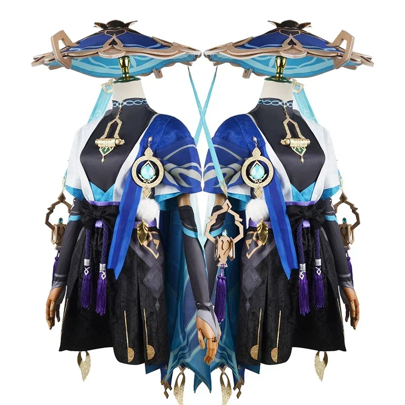 Wanderer Scaramouche Cosplay Genshin Impact Scaramouche Cosplay Costume Uniform Clothes Wig Full Suit Game Scaramouche Costume}