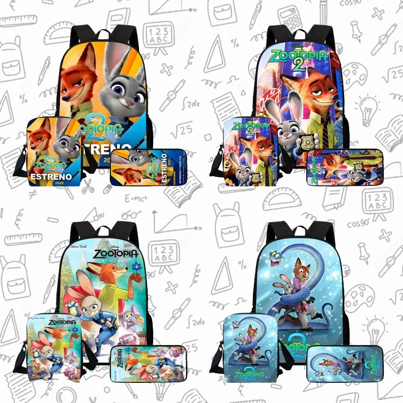 

Cartoon Zootopia2 Child School Backpack With Shoulder Bags Pencil Bags For Kindergarten,Light Weight Child Bags For Boy Girl