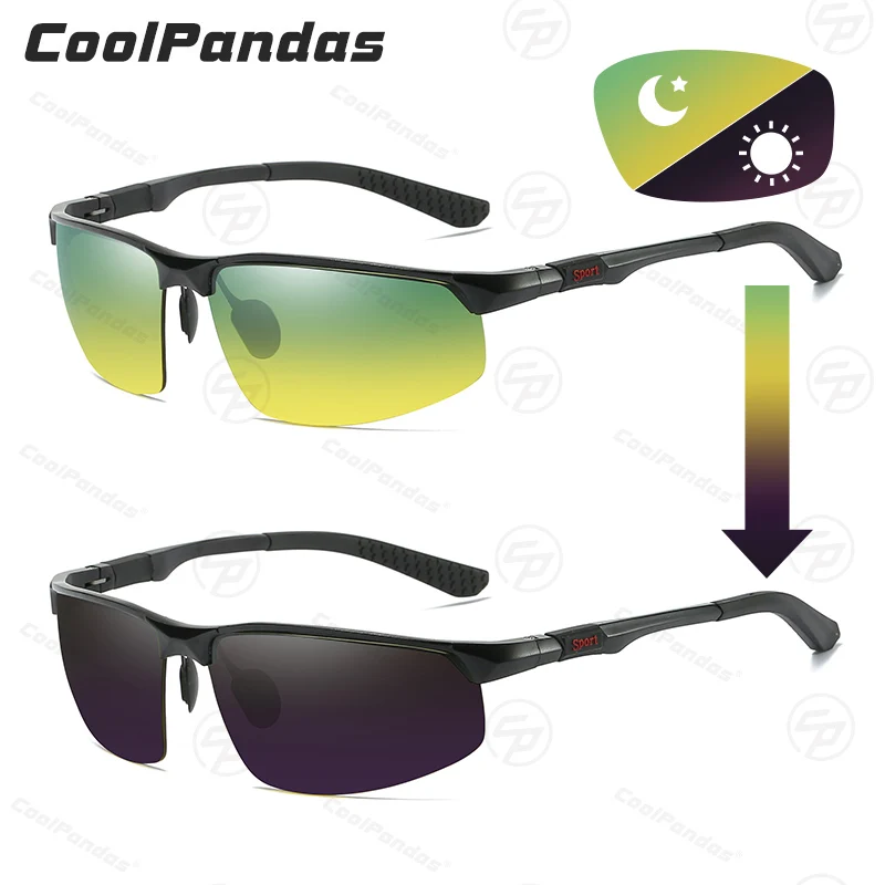 CoolPandas Photochromic Glasses Bike Bicycle Day Night Glasses Cycling Sports Men\'s Sunglasses MTB Road Cycling Eyewear Goggles