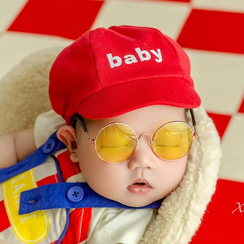 Lunettes de bébé en forme de cœur, accessoires de photographie pour nouveau-né, garçon et fille posant, studio photo, accessoires décoratifs